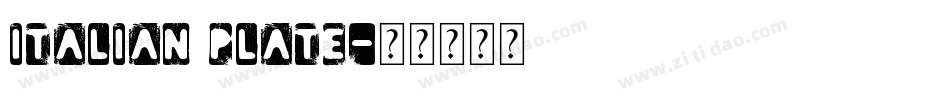 Italian Plate字体转换